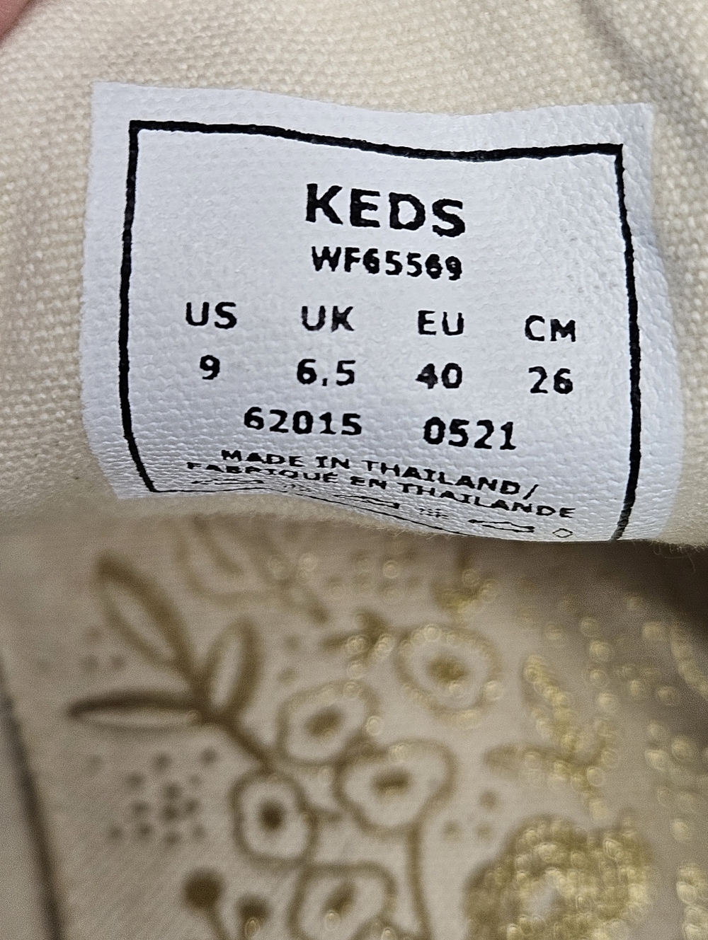 Keds Rifle Paper Co Champion Low Profile Floral Garden Canvas Lace Up Sneakers - Picture 9 of 10